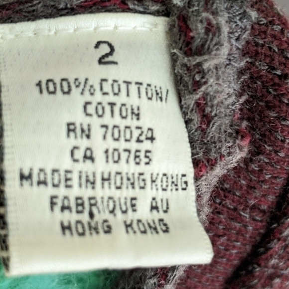 Vintage 90s Mod O Doc Top Burgundy Long Sleeve Fleece Interior - Picture 6 of 8